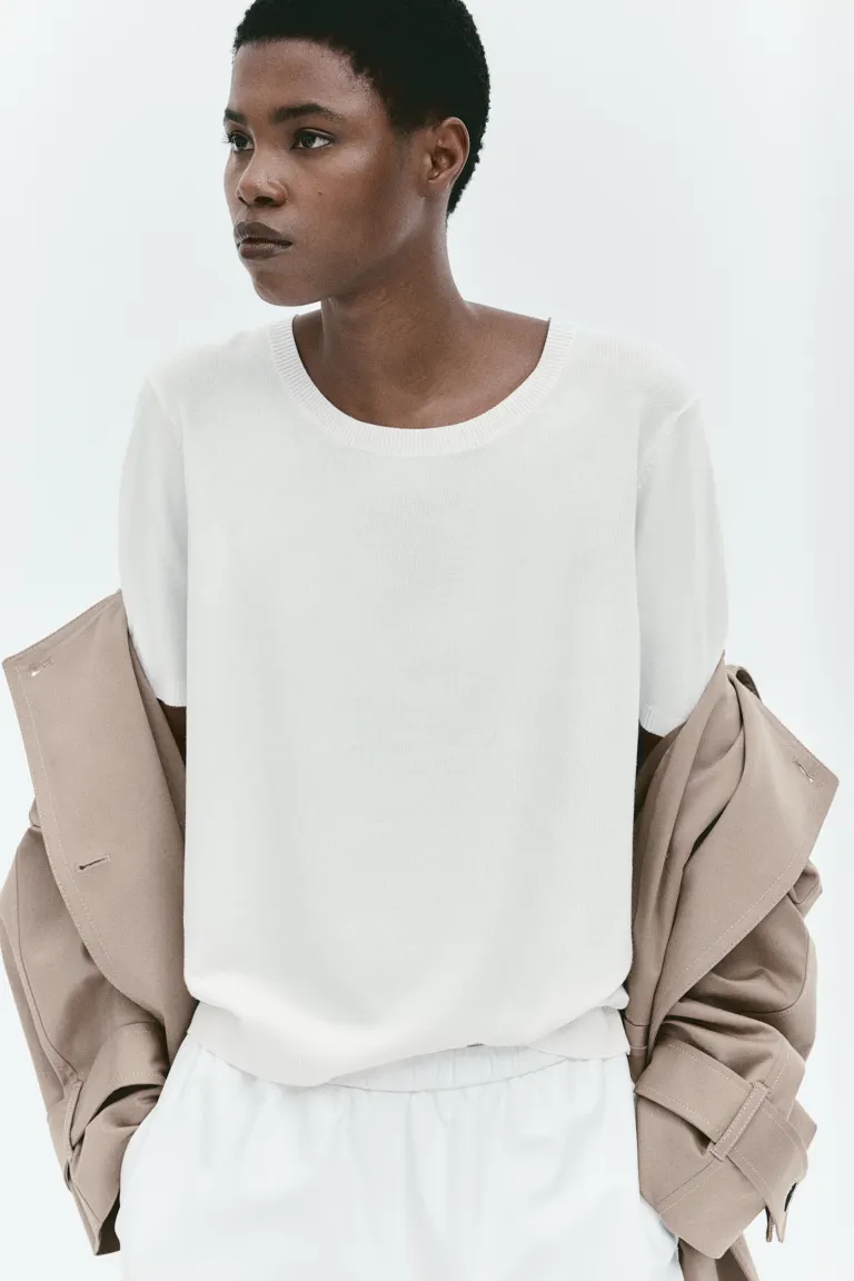 

Рубашка тонкой вязки H&M, белый