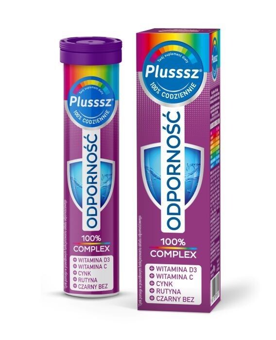 

Препарат, укрепляющий иммунитет Plusssz Odporność 100% Complex Tabletki , 20 шт
