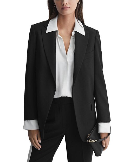

Однобортный пиджак оверсайз Alia REISS, цвет Black