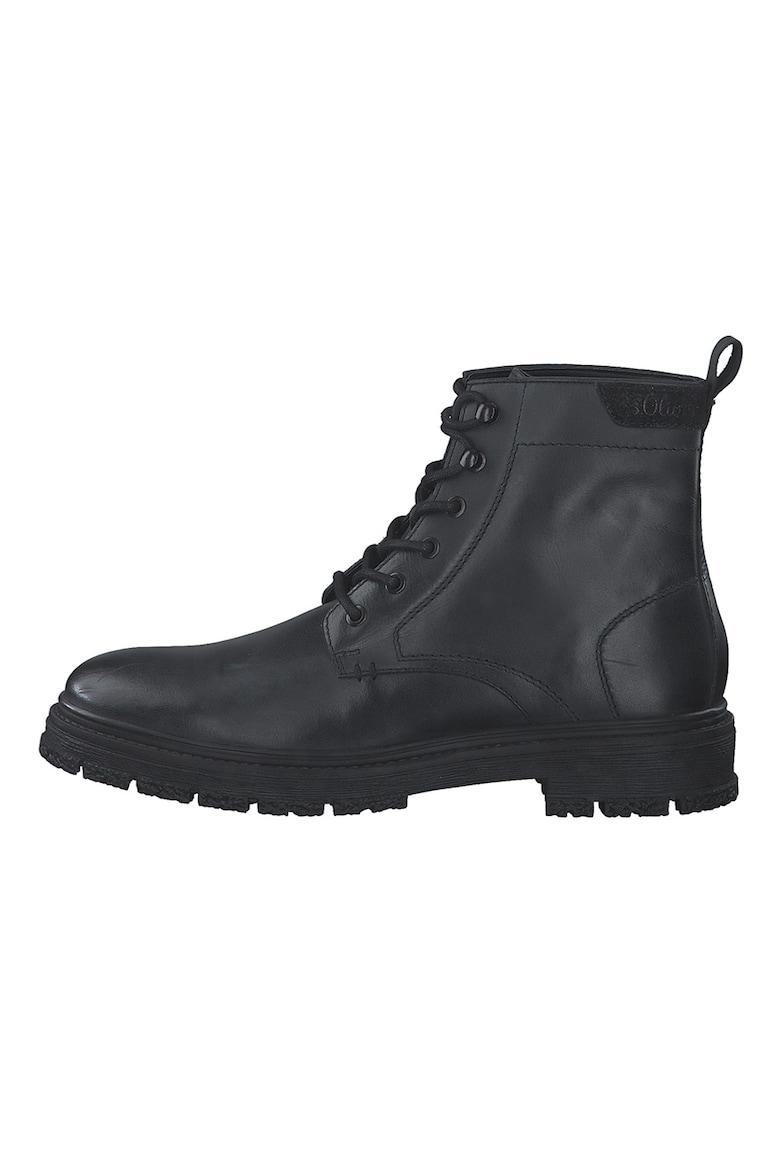 Кожаные ботинки S Oliver, черный ботинки s oliver размер 41 черный