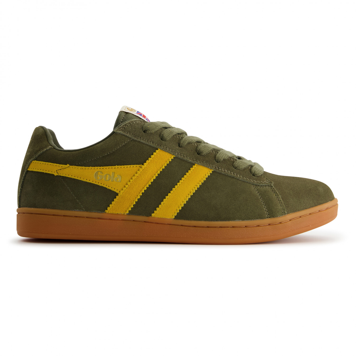 Кроссовки Gola Equipe Suede, цвет Khaki/Sun/Gum