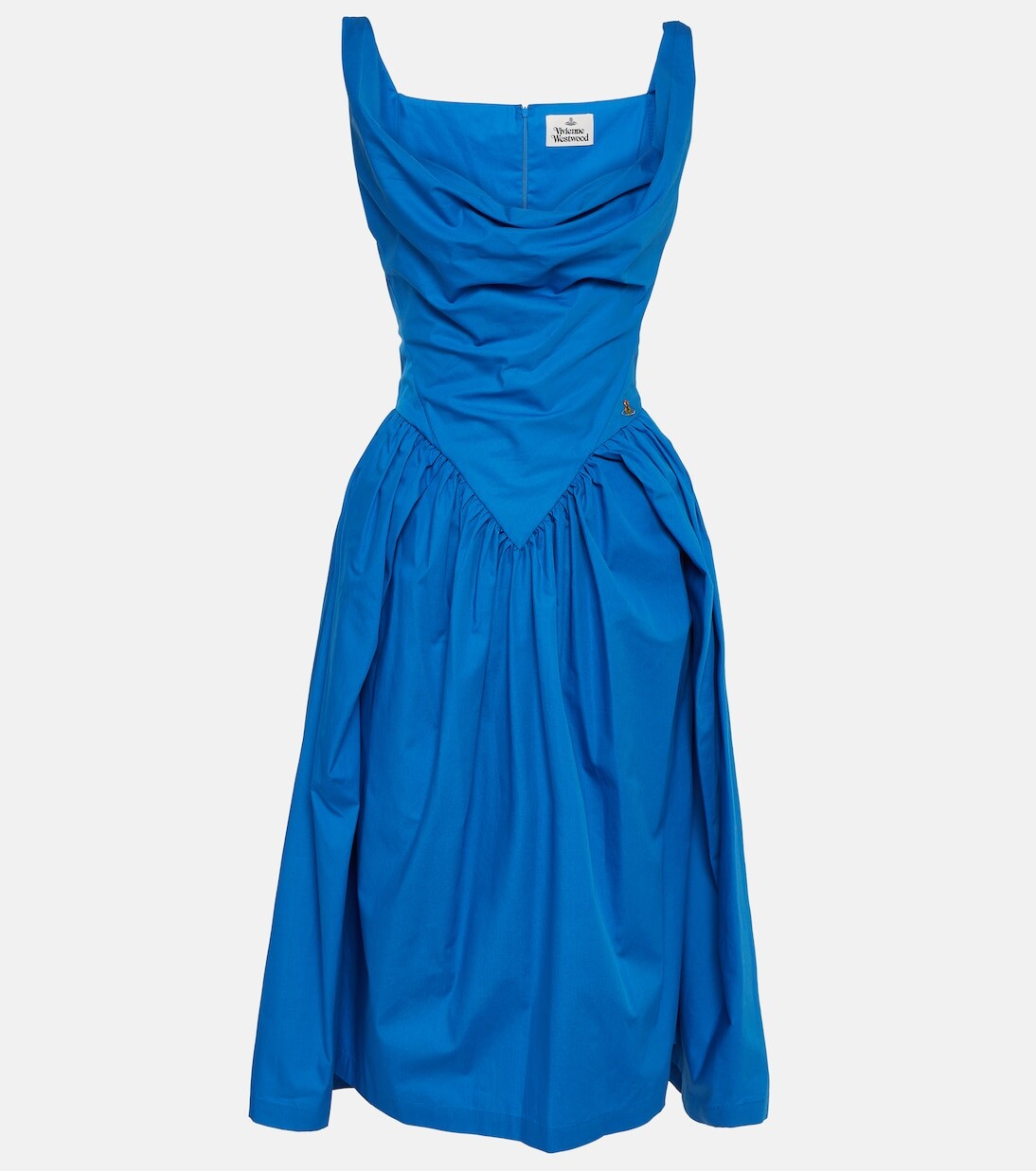 

Платье миди sunday из хлопкового поплина Vivienne Westwood, синий