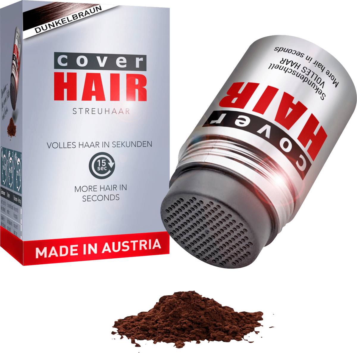 Загуститель для рассыпчатых волос темно-коричневый 14 г. Cover Hair