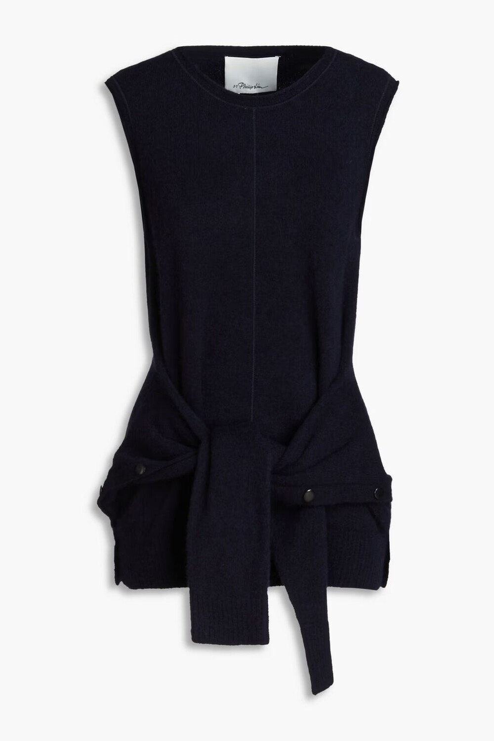 

Трикотажная майка с завязками спереди 3.1 Phillip Lim, темно-синий