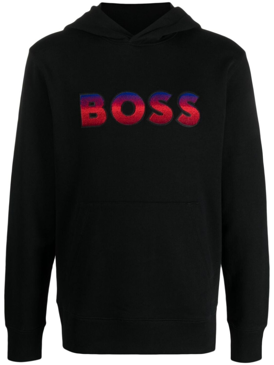 

BOSS худи с эффектом градиента и логотипом, черный