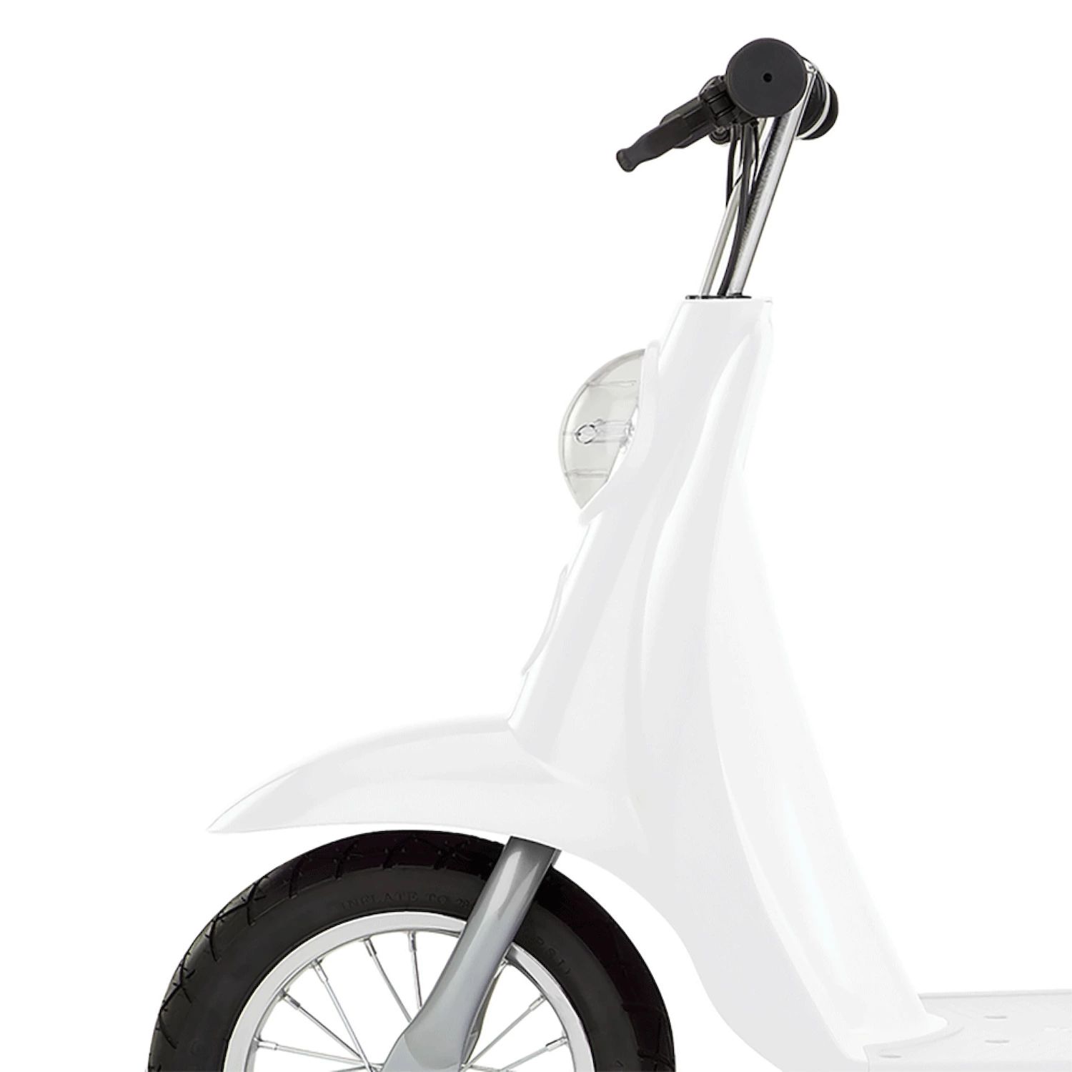 Razor Pocket Mod Миниатюрный электрический скутер Euro 24V в стиле ретро, ​​белый и красный скутер Razor