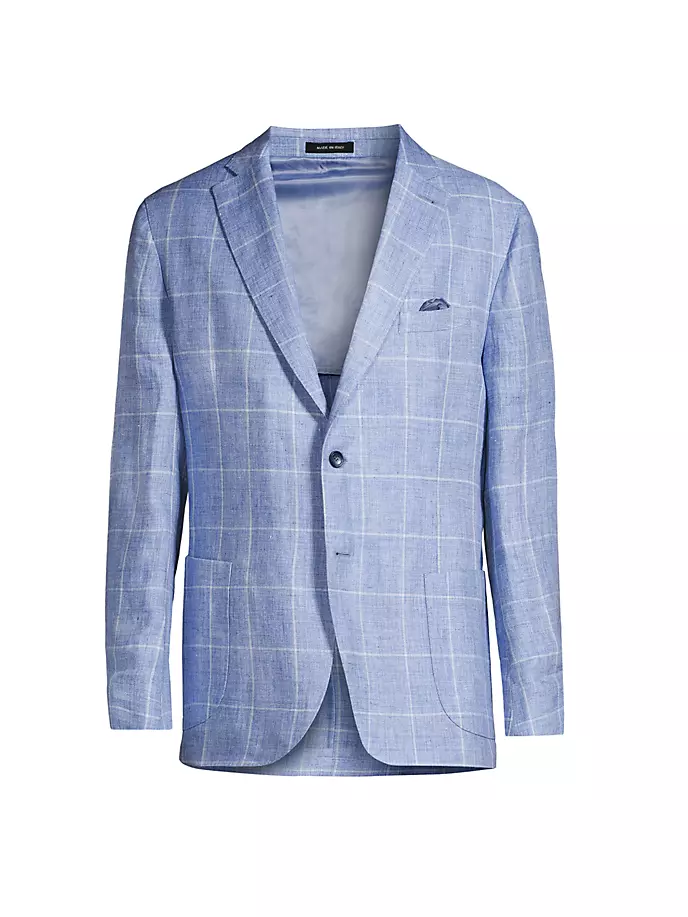 

КОЛЛЕКЦИЯ Спортивное пальто из льняной смеси Saks Fifth Avenue, цвет quiet tide