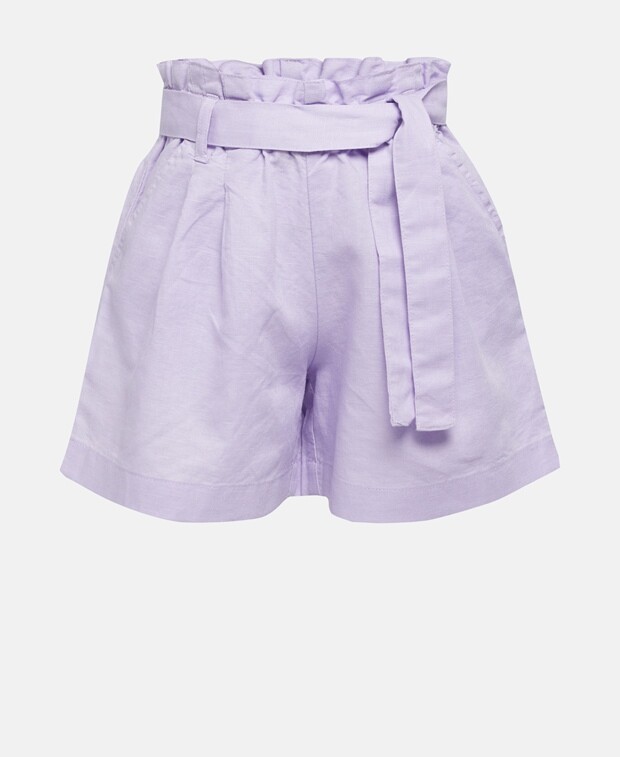 

Льняные шорты United Colors of Benetton, фиолетовый