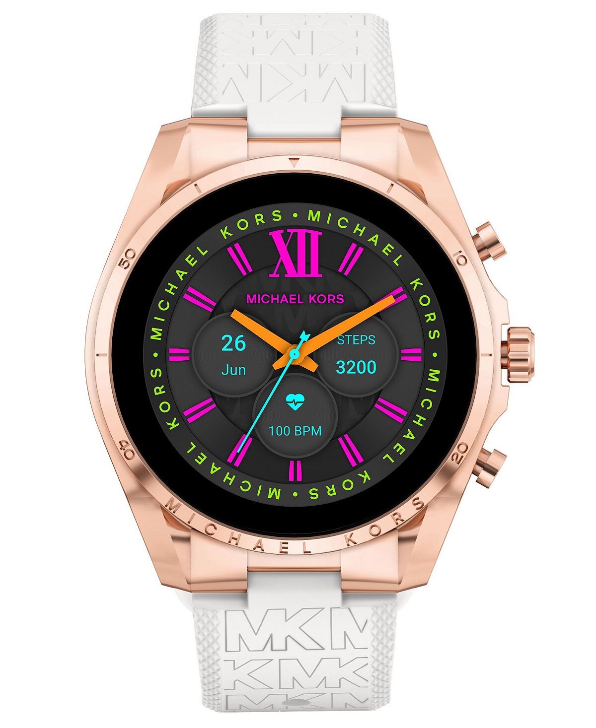 

Унисекс умные часы Bradshaw Gen 6, белые силиконовые 44 мм Michael Kors, белый