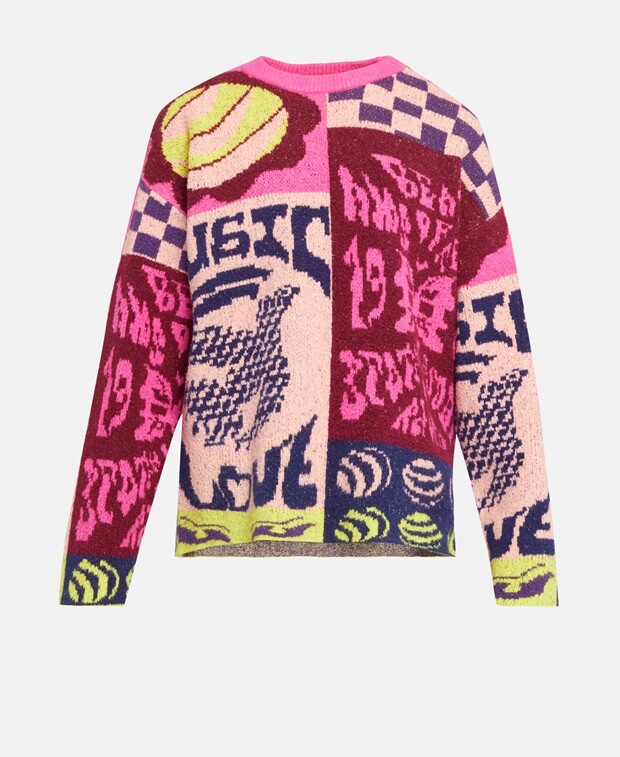 

Трикотажный пуловер органик Scotch & Soda, розовый