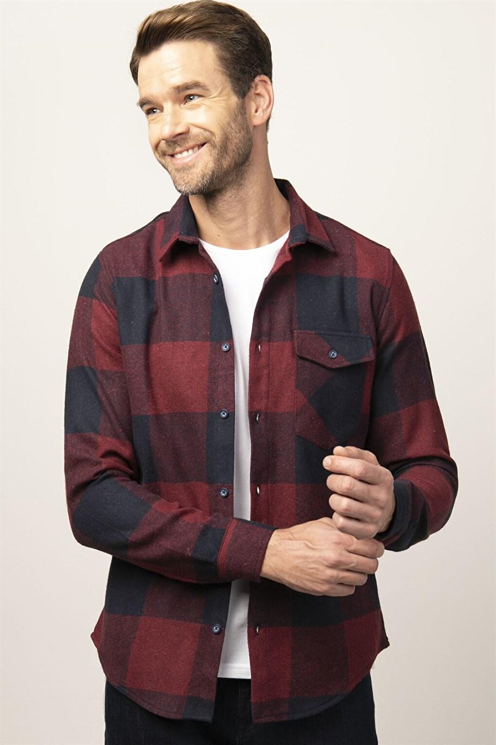 Приталенная зимняя мужская красочная рубашка в клетку Lumberjack TUDORS, черный цена и фото