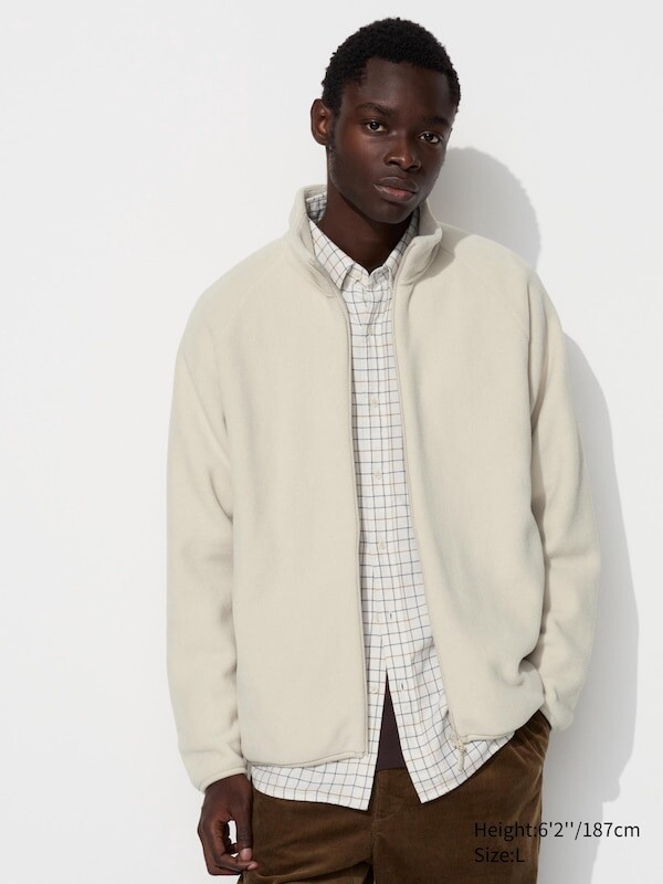 

Флисовая куртка на полной молнии Uniqlo, бежевый