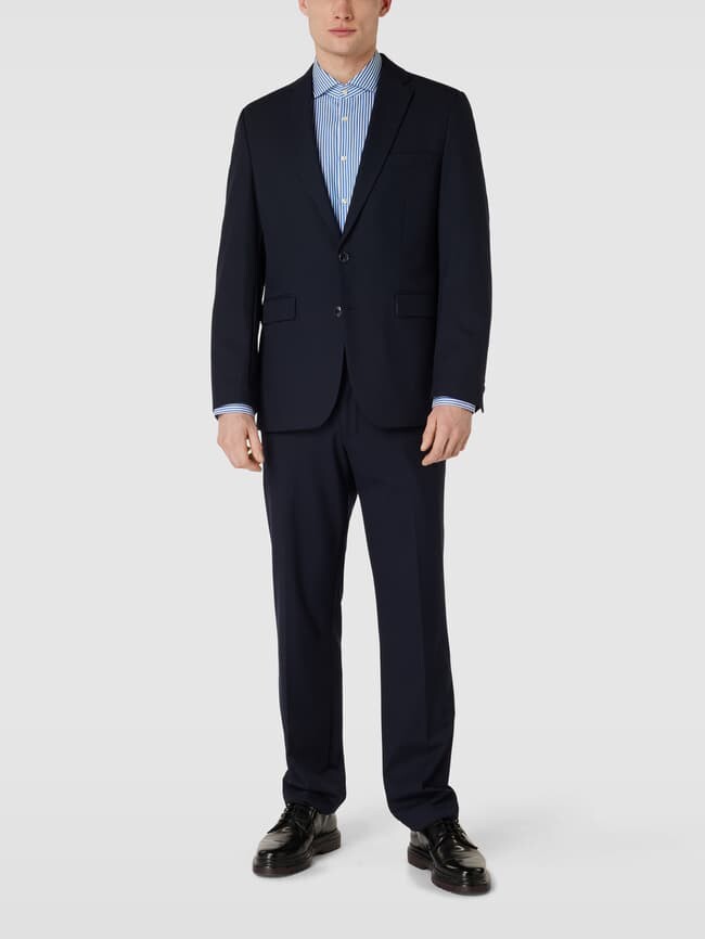 

Деловая рубашка с воротником-акулой Jake*s, синий