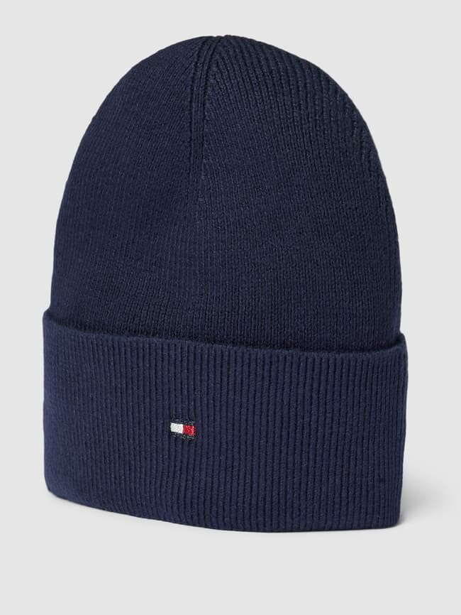 

Шапка с пришивной этикеткой модель Essential Tommy Hilfiger, темно-синий
