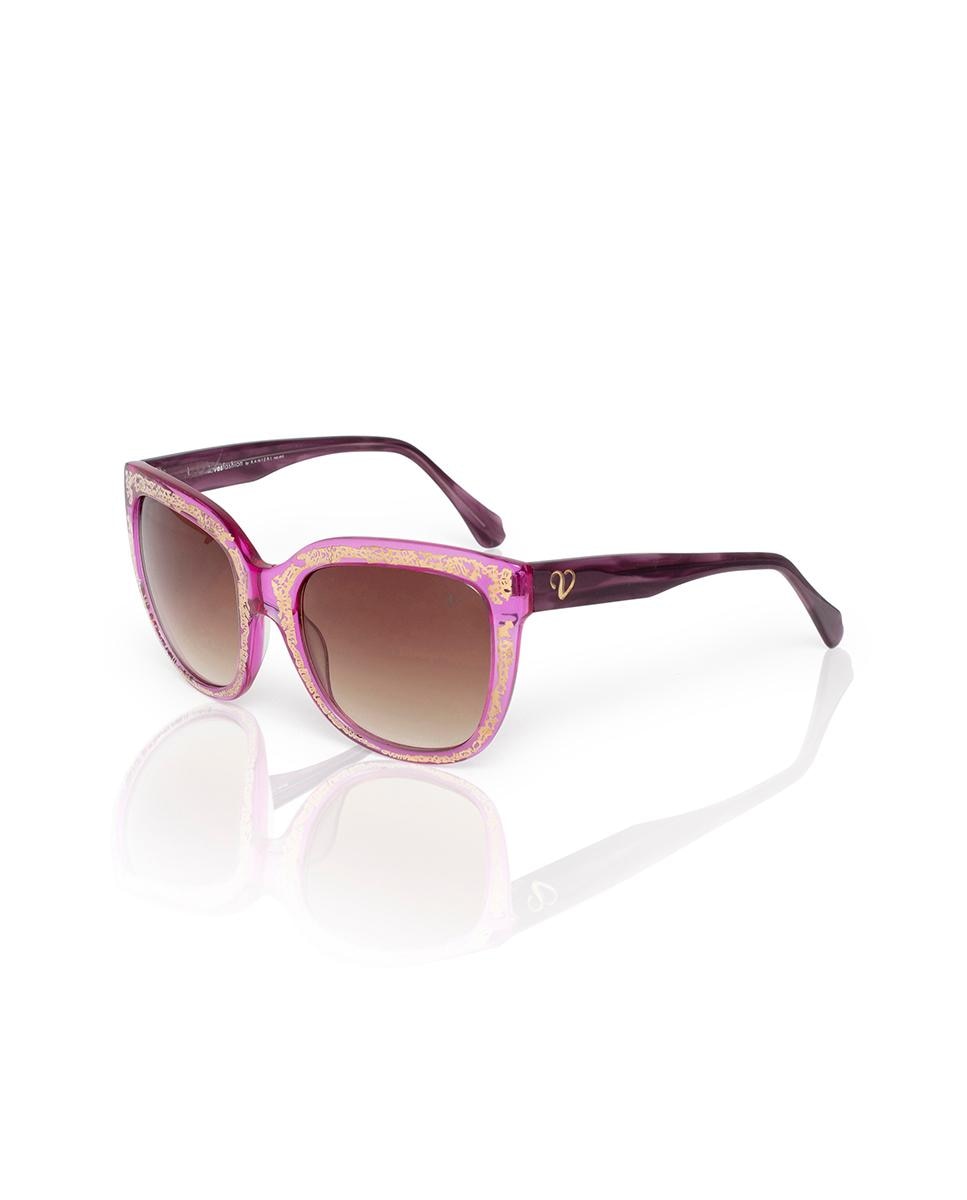 ws 609 часы в стиле барокко херувим Valeria Mazza Design Женские солнцезащитные очки в стиле барокко в фиолетовой пластиковой оправе Starlite, фиолетовый
