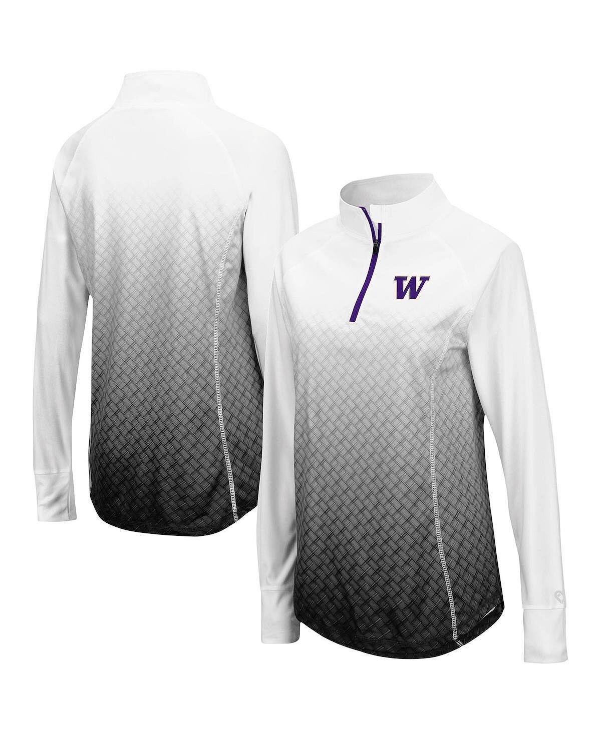 

Женская черная куртка реглан с молнией в четверть и омбре Washington Huskies Magic Ombre Colosseum, черный