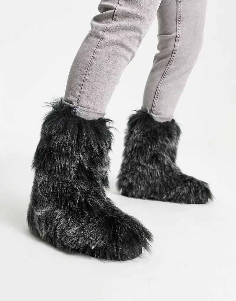 

Черные полусапоги из искусственной кожи ASOS