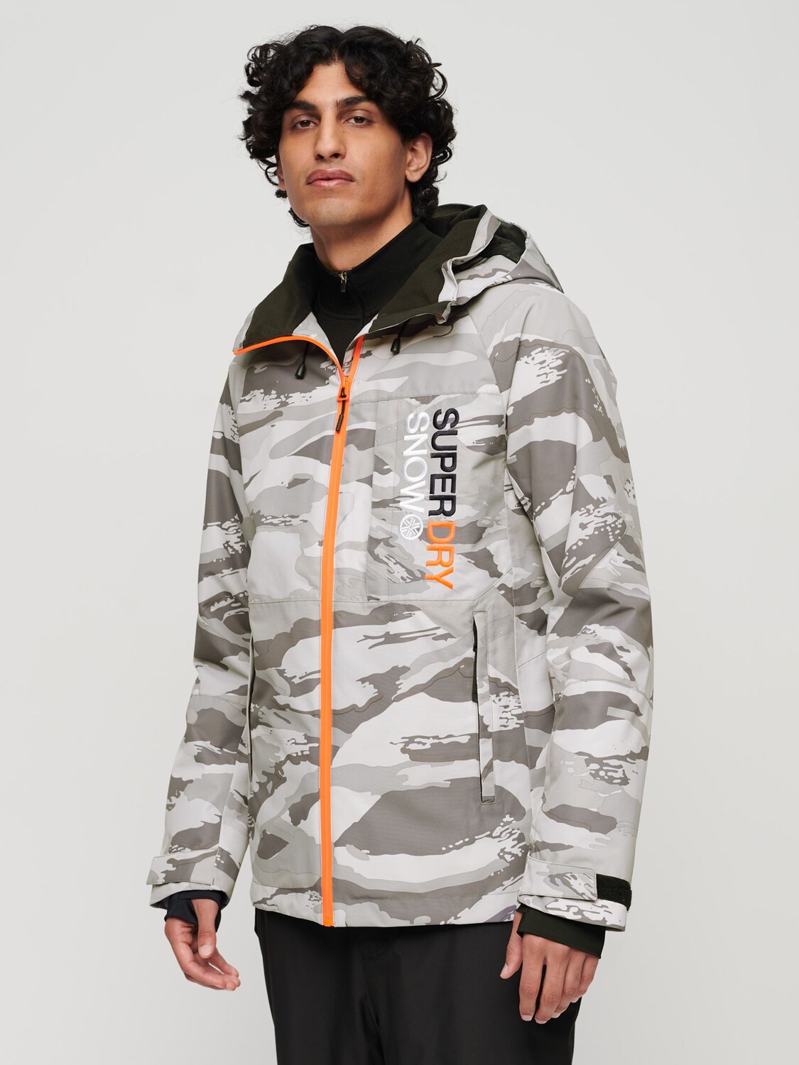

Лыжная куртка Freestyle Core Tiger Camo Superdry, ледяной серый