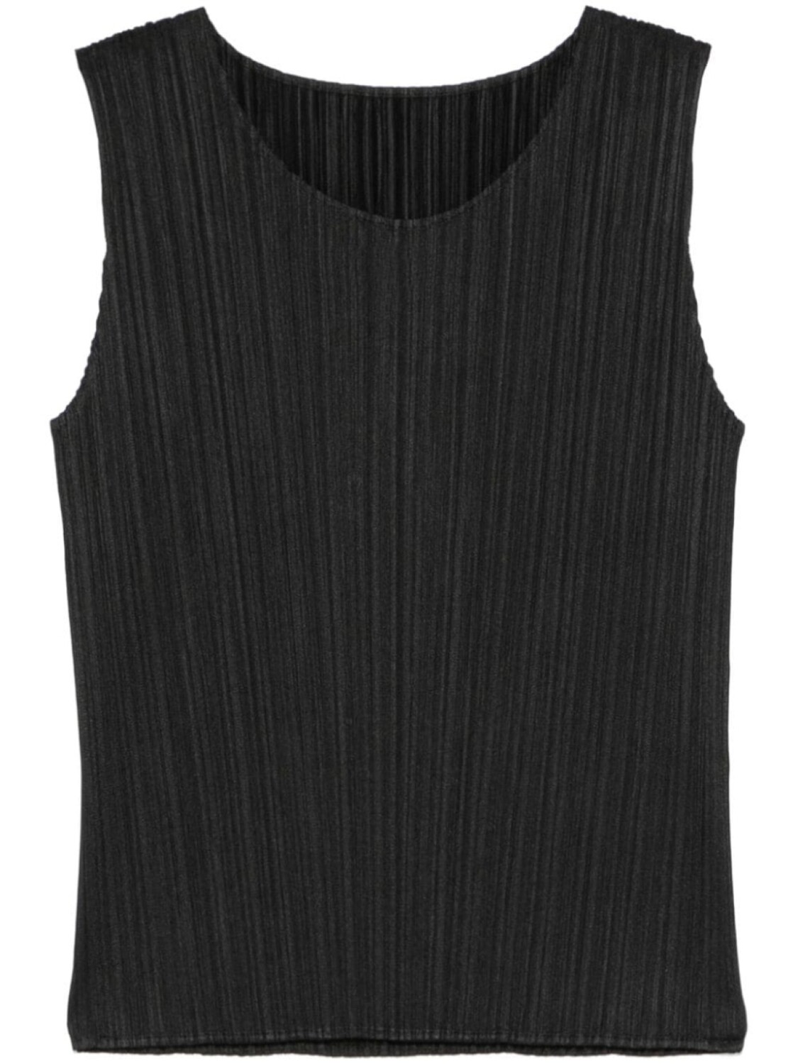 

Pleats Please Issey Miyake плиссированный топ без рукавов, черный