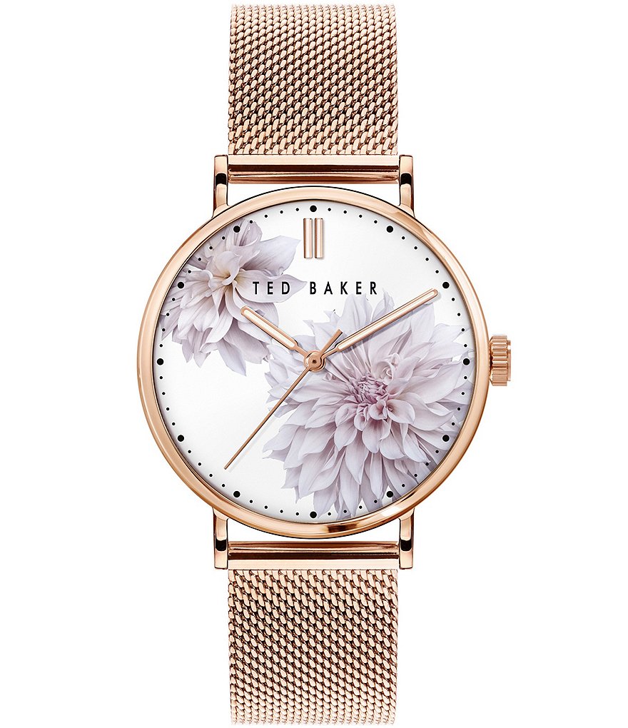 Часы-браслет с 3-мя стрелками Ted Baker London Phylipa Peonia, розовый