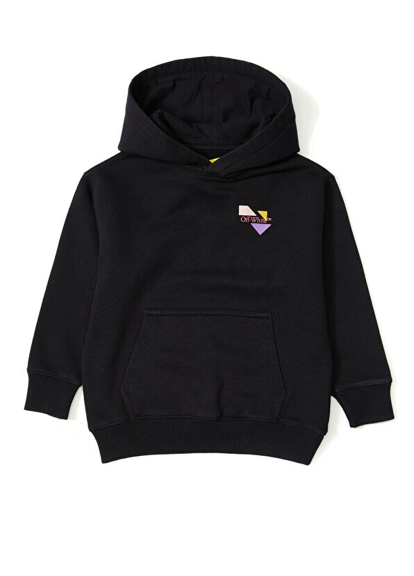 

Черная толстовка с капюшоном для мальчика Off-White