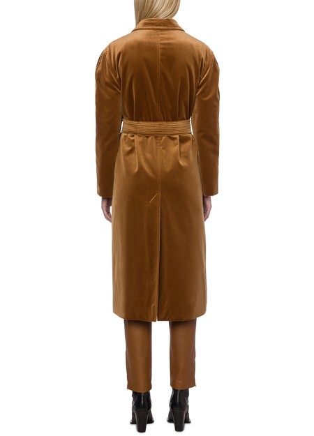

Пальто из эластичного бархата Alberta Ferretti