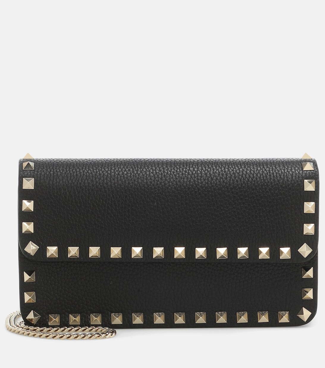 

Кожаный клатч Valentino Garavani Rockstud Valentino Garavani, черный