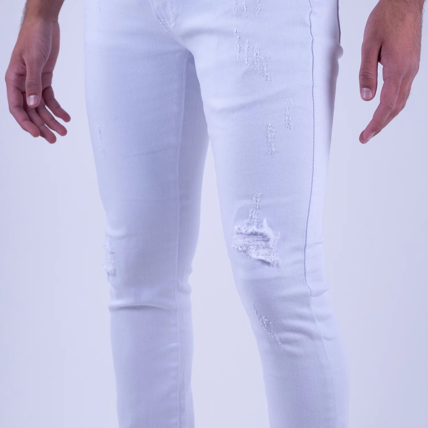 Мужские потертые эластичные джинсы узкого кроя с 5 карманами Recess