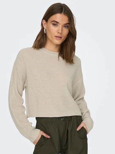 

Only вязаный свитер "ONLMALAVI L/S CROPPED PULLOVER KNT NOOS", цвет Pumice Stone