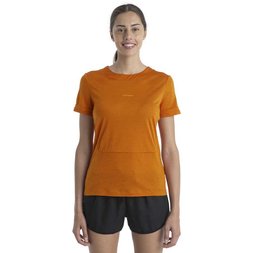 Футболка Icebreaker ZoneKnit Merino, оранжевый футболка без рукавов icebreaker zoneknit geodetic оранжевый