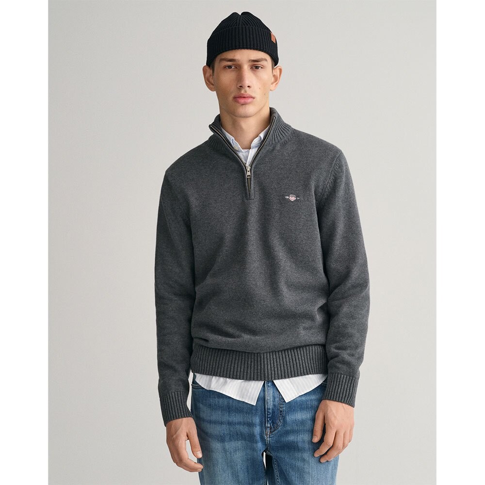 

Свитер Gant Casual Half Zip, серый