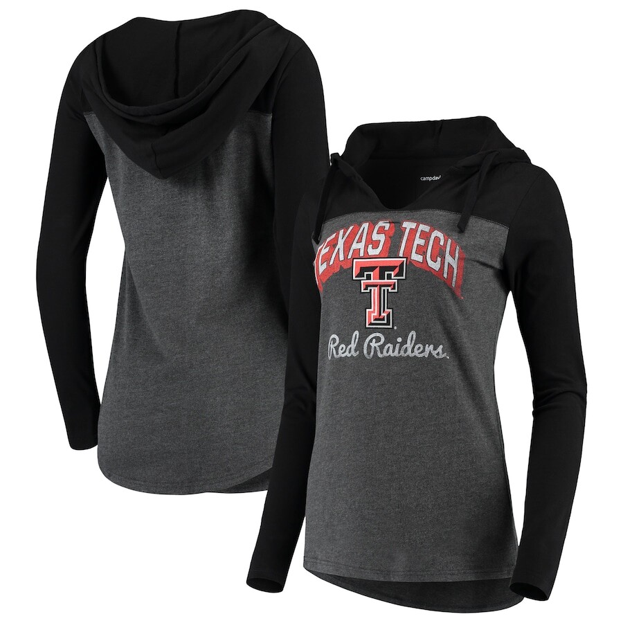 

Футболка с длинным рукавом Camp David Texas Tech Red Raiders, угольный