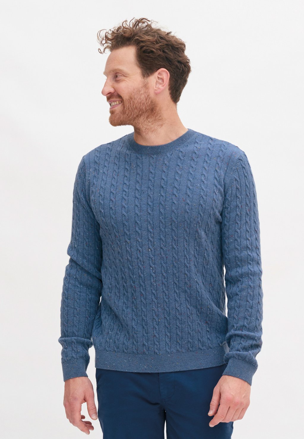 Вязаный свитер NICOLAS Living Crafts, цвет infinity blue
