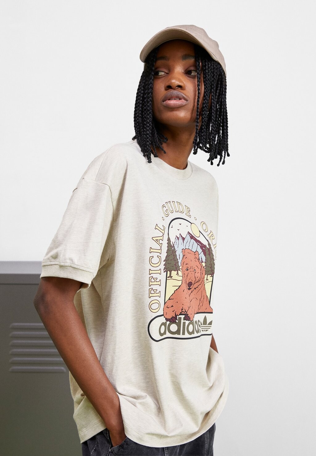 

Футболка с принтом adidas Originals, Серый