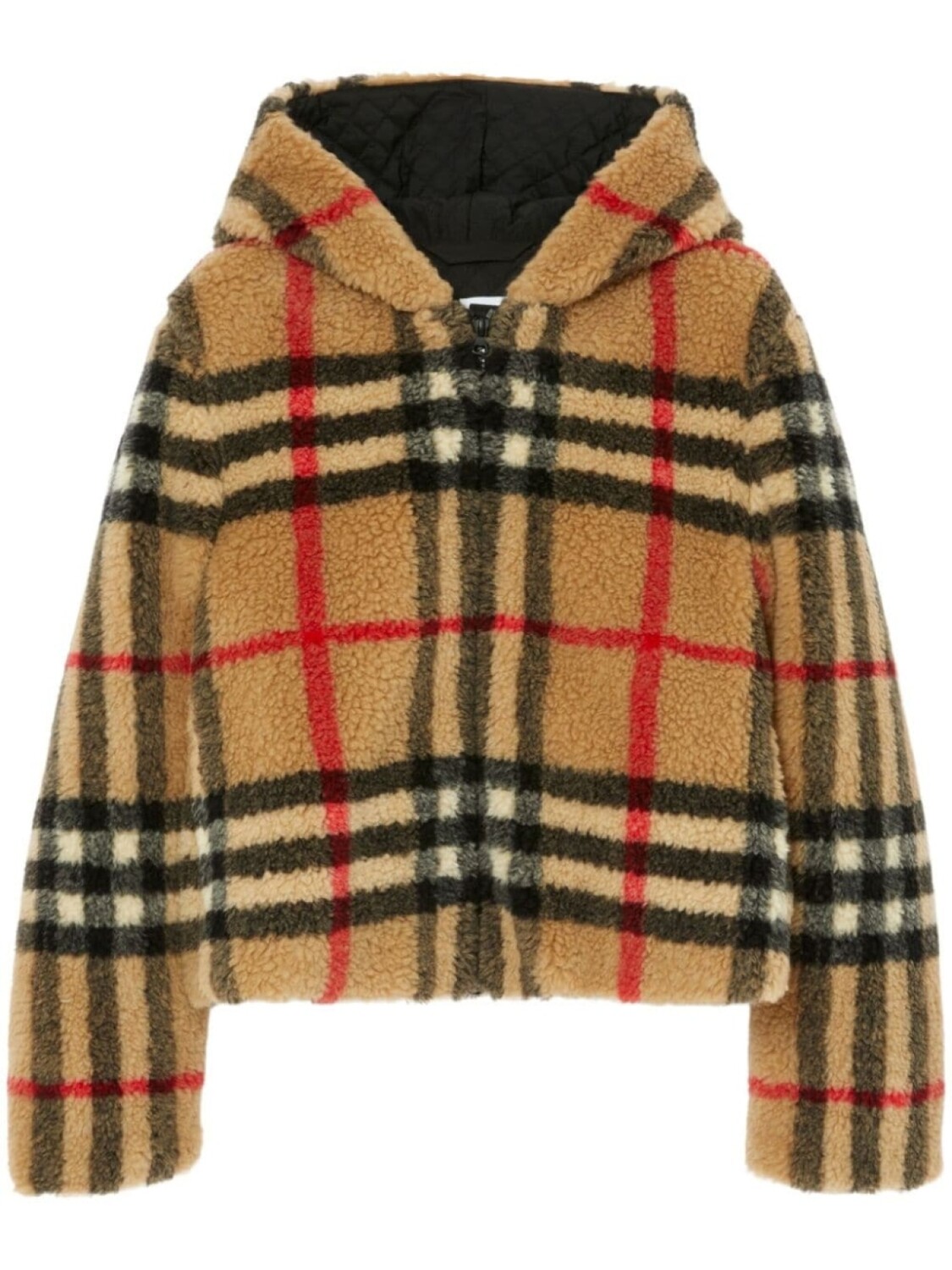 

Burberry куртка в клетку Vintage Check с капюшоном, коричневый