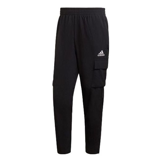 Спортивные штаны Men's adidas Solid Color Logo Cargo Pocket Casual Sports Pants/Trousers/Joggers Black, мультиколор