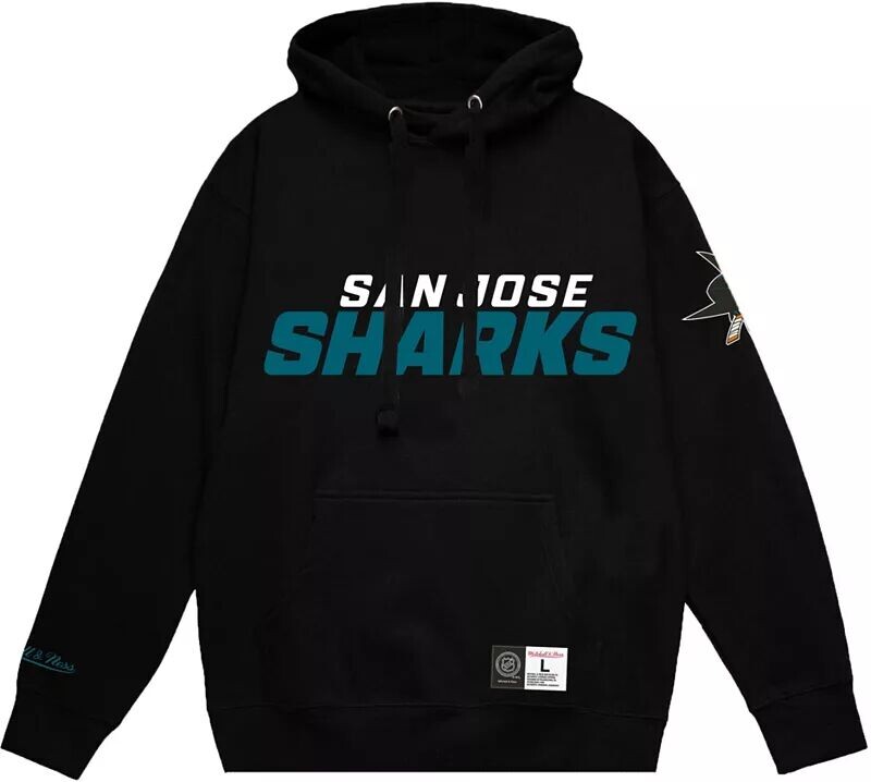 

Черный пуловер с капюшоном Mitchell & Ness San Jose Sharks All In Current