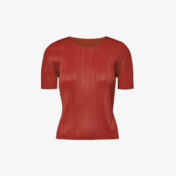 

Трикотажная футболка приталенного кроя Basics Pleats Please Issey Miyake, красный
