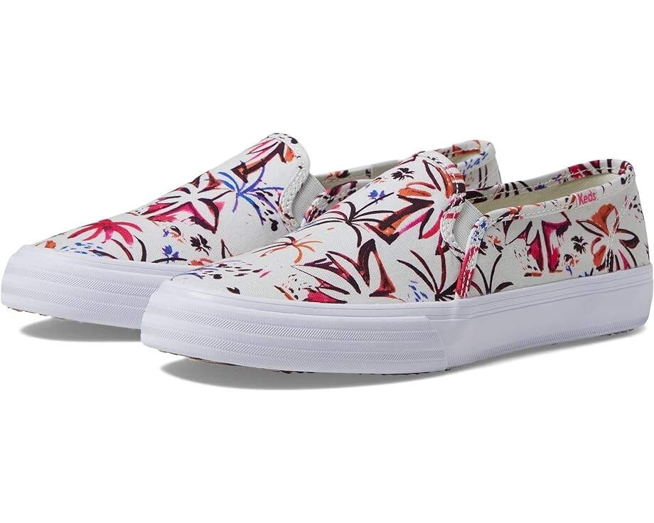 

Кроссовки Keds Double Decker Slip On, цвет Grey/Pink Island Print