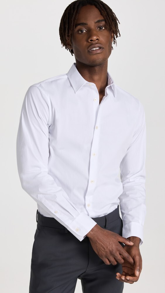 

Рубашка Club Monaco Stretch Poplin Dress, белый