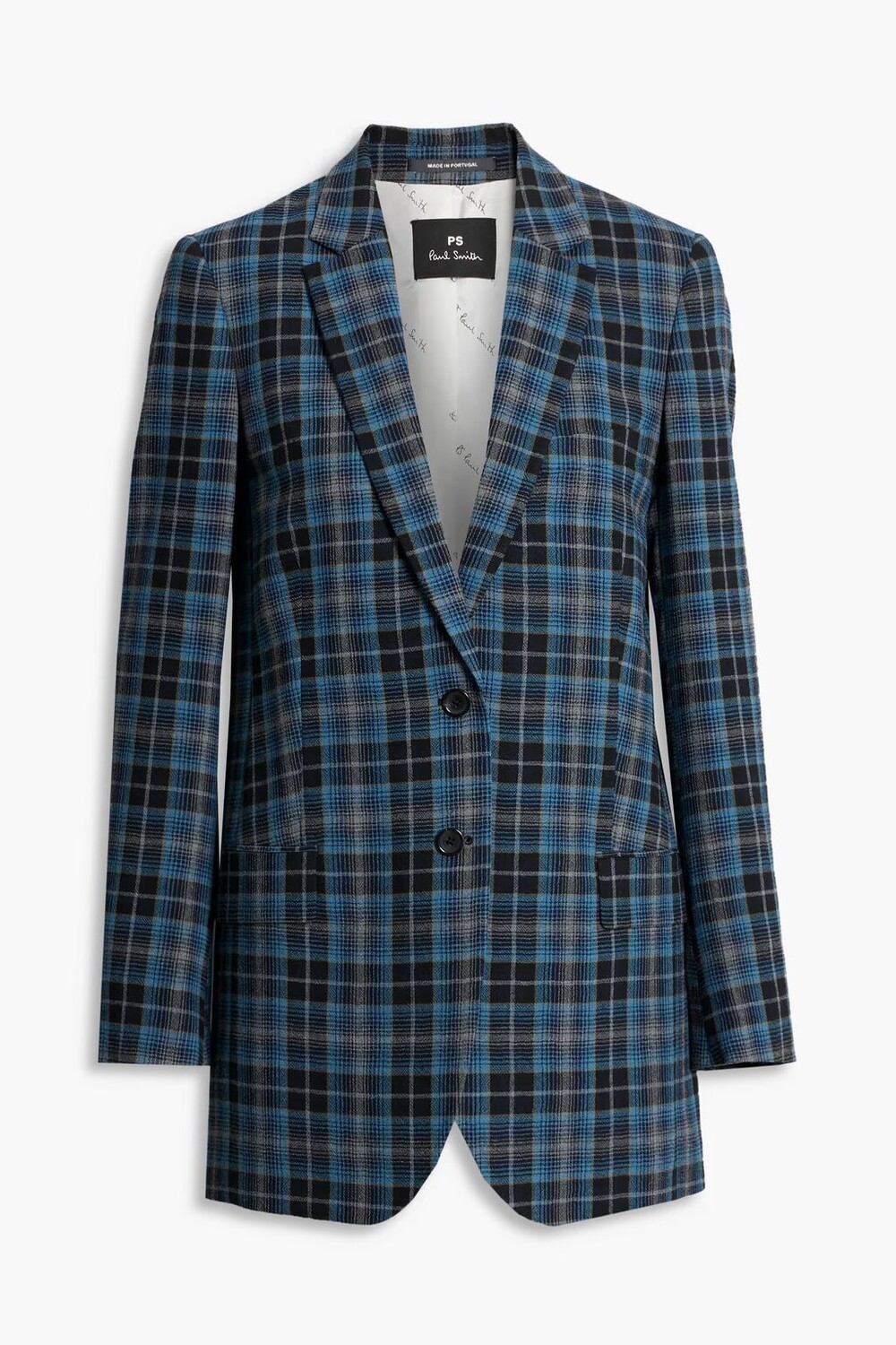 

Твидовый пиджак в клетку Ps Paul Smith, цвет Storm blue