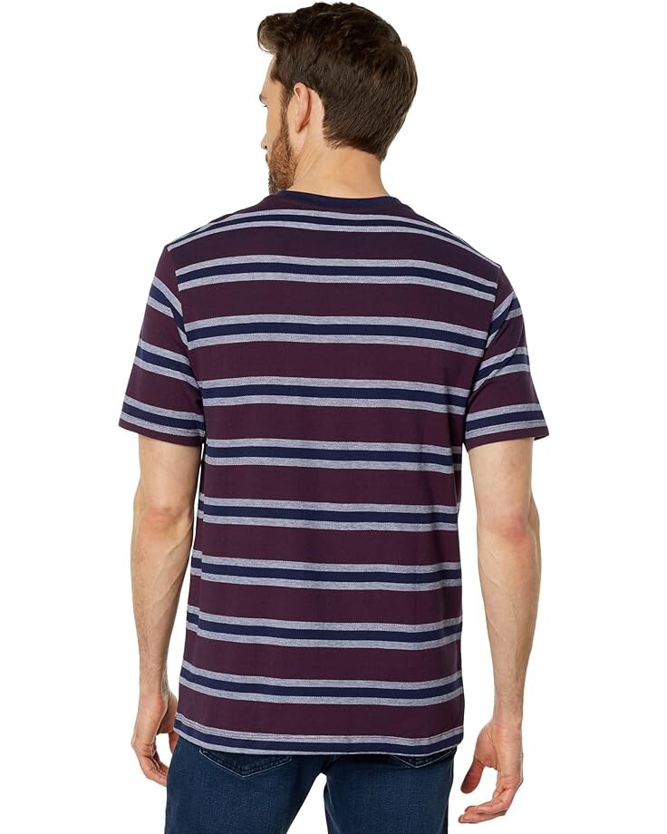 

Футболка U.S. POLO ASSN. Yarn-Dye Birdseye Stripe Short Sleeve Tee, цвет Maroon Banner