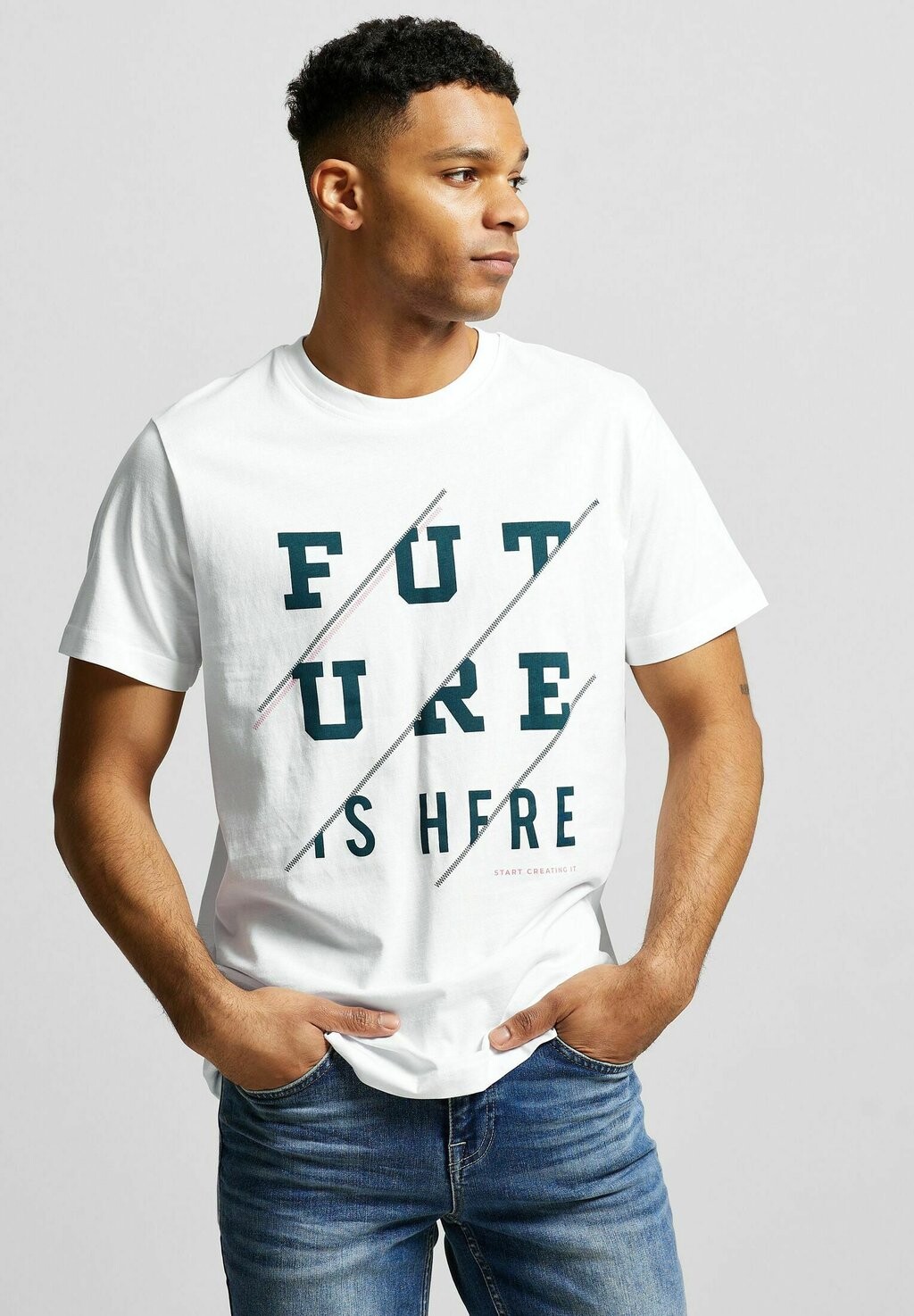

Футболка с принтом Mit Frontprint Street One MEN, цвет weiß