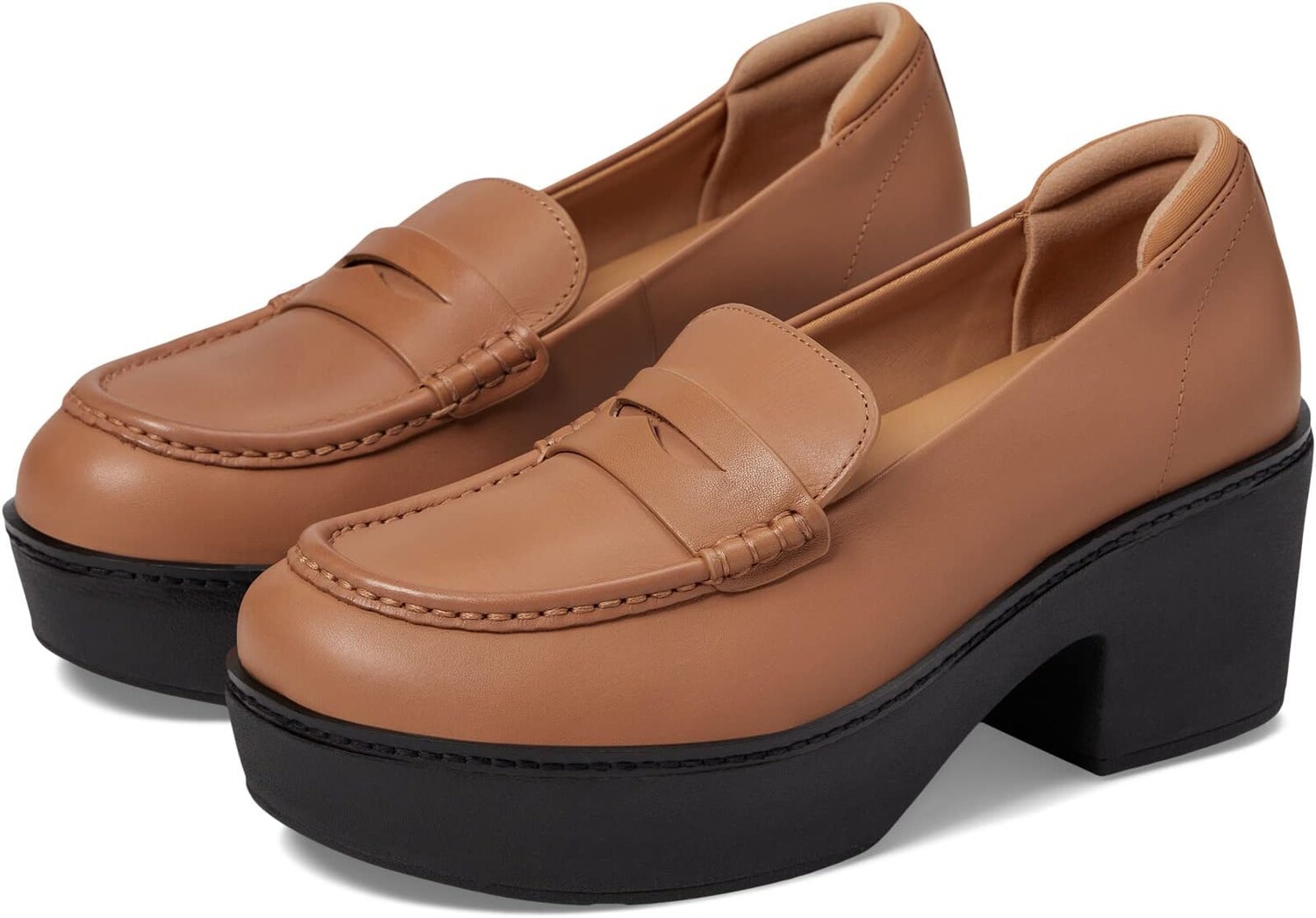 

Лоферы Pilar Leather Platform Loafers FitFlop, цвет Latte Tan
