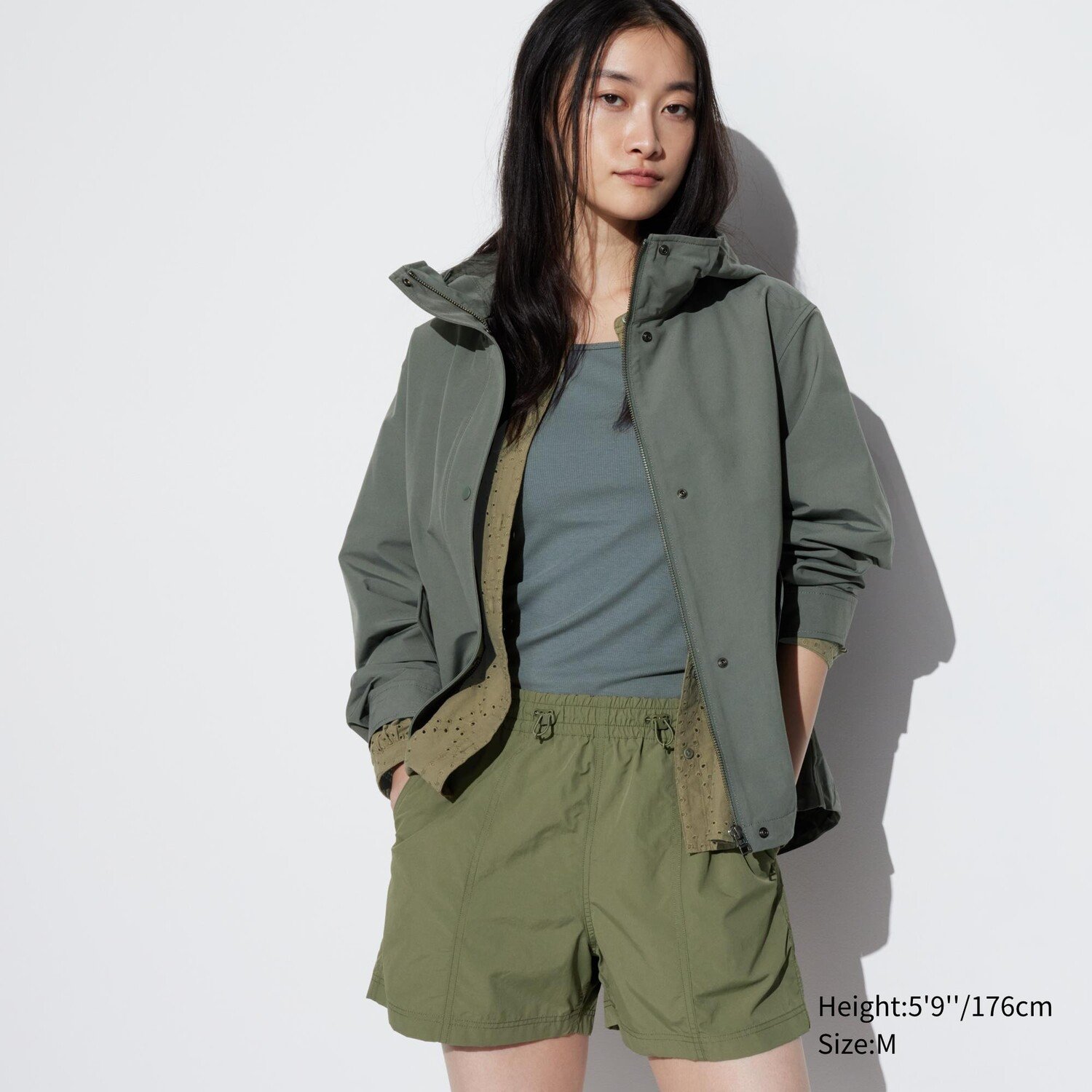 

Шорты-парашюты Uniqlo, оливковый