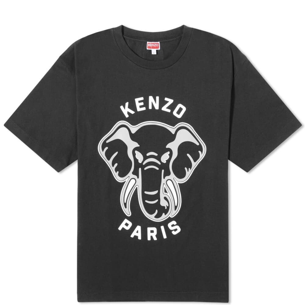 

Футболка оверсайз Kenzo со слоном, черный