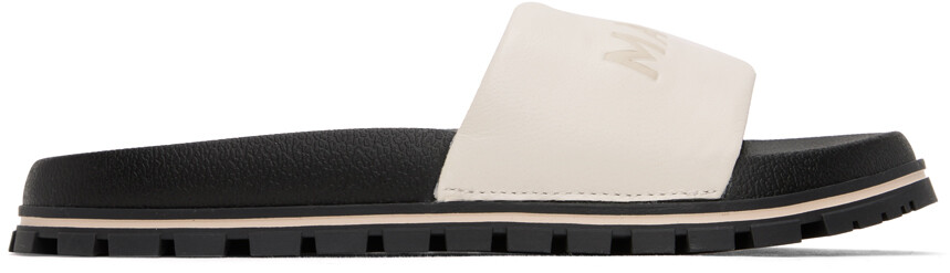 

Белые кожаные шлепанцы из хлопка Marc Jacobs