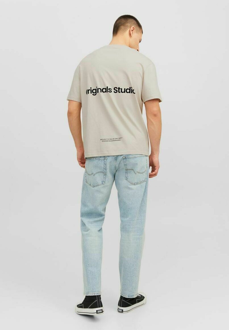 

Футболка с принтом Jack & Jones, молочный, Серый