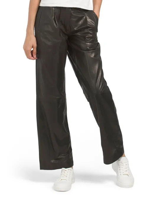

Брюки Leslie из кожи ягненка Rag & Bone, черный