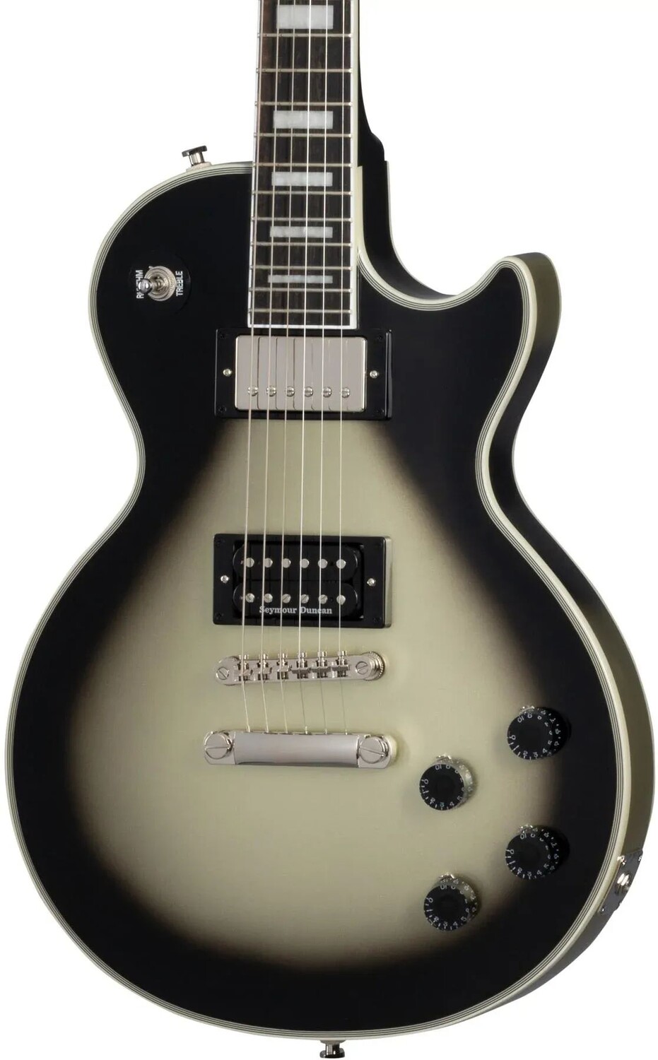 

Электрогитара Epiphone Adam Jones Les Paul Custom Art Collection — Корин Фаут, "Sensation", Antique Silverburst